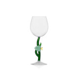 Marine Garden - Stemmed Glass Green Fish 11.8 Oz