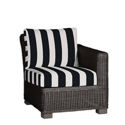 Canapé modulaire rustique tissé à droite - gris ardoise