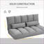 Canapé convertible paresseux HOMcom Appui-tête | Gris clair | Polyester-2006782599-2006782597