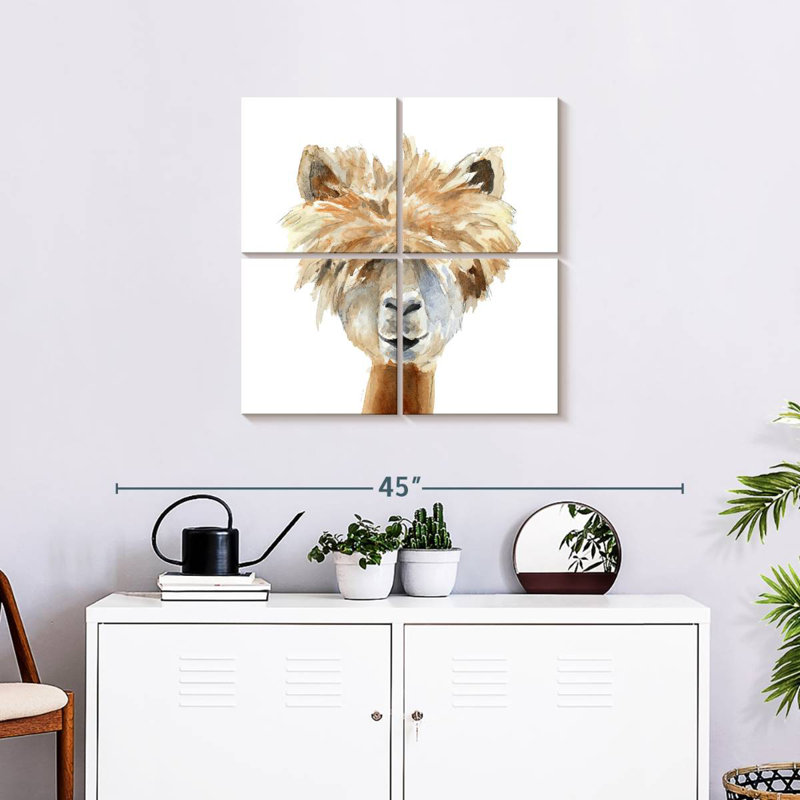Brampt Llama With Bangs, 26" H x 26" W