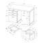 Bureau d'ordinateur, bureau personnel, ordinateur portable, installation à gauche, à droite, tiroirs de rangement, L 48 po, bureau, stratifié beige, métal noir, contemporain, moderne-776641198