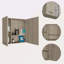Pharmacie, quatre tablettes internes, porte double-1717053009
