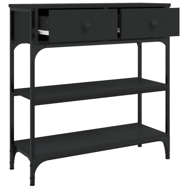 Console Table, Smoked Oak, 75cm H x 72.5cm W x 25cm D