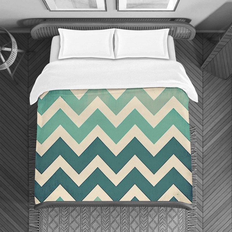 Chevron Chevron / Zig Zag Duvet Cover, Queen Duvet Cover