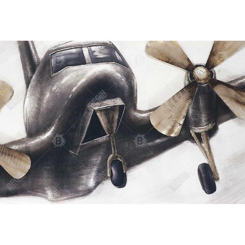 "Rétro avion en vol" sur toile