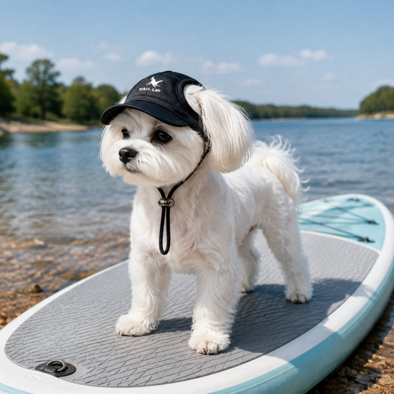 Casquette de baseball pour animaux de compagnie avec ouvertures auriculaires et sangle réglable pour chiens et chats, Noir
