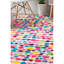 Tapis multicolore à poils longs rayé Mira-23544385
