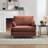 Chenille Upholstered Convertible Chair-87112327