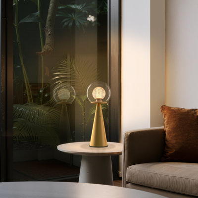 Lampe de table 15,5 "dorée sans cordon