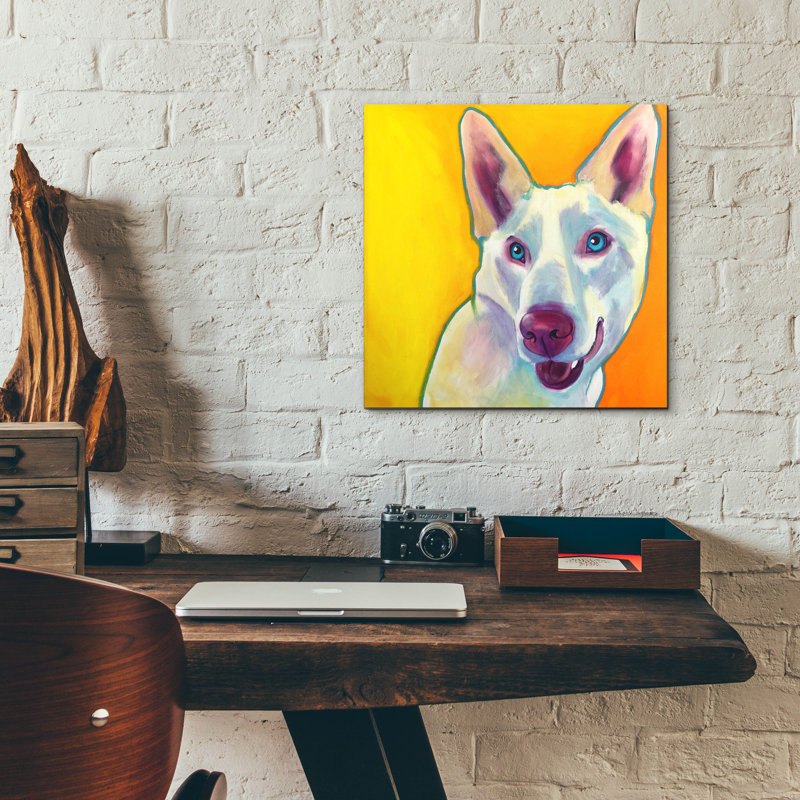 «Husky - Charlie» par Dawg Painter, H 12 po x l 12 po x P 0,13 po