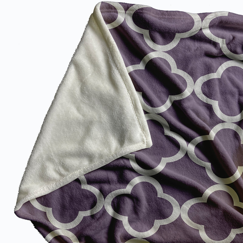 Amaia Plain Weave / Muslin Throw Blanket, Purple