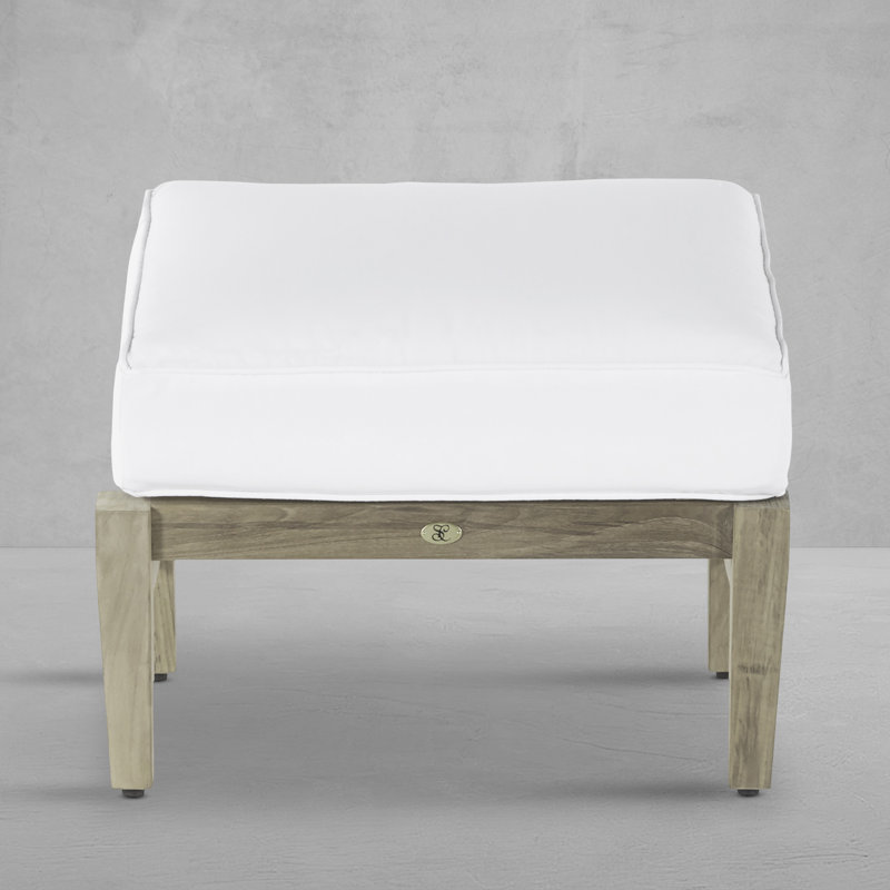 Repose-pieds Croquet, Welt, Lin chambray, Teck huître