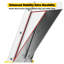 4-Step Aluminum Rolling Platform Ladder with 375 lbs Load Capacity