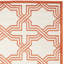Tapis intérieur / extérieur ivoire / orange Thornbury-1979189092