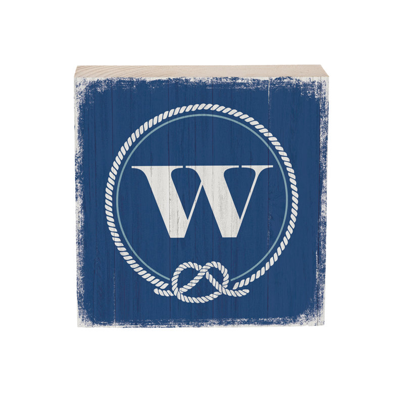 Monogramme de bord de mer nautique l 6 po