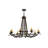 8 - Light Dimmable Wagon Wheel Chandelier