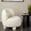 Chaise d'appoint en polyester crème pour salon
