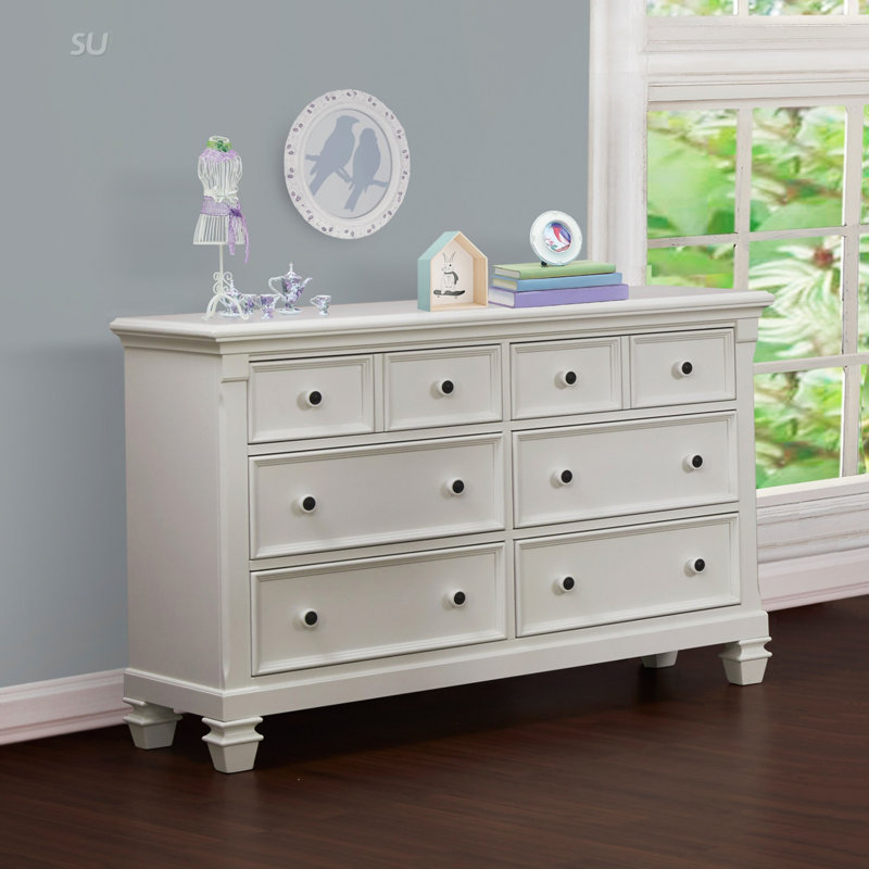 Commode 6 tiroirs Glendale blanc pur