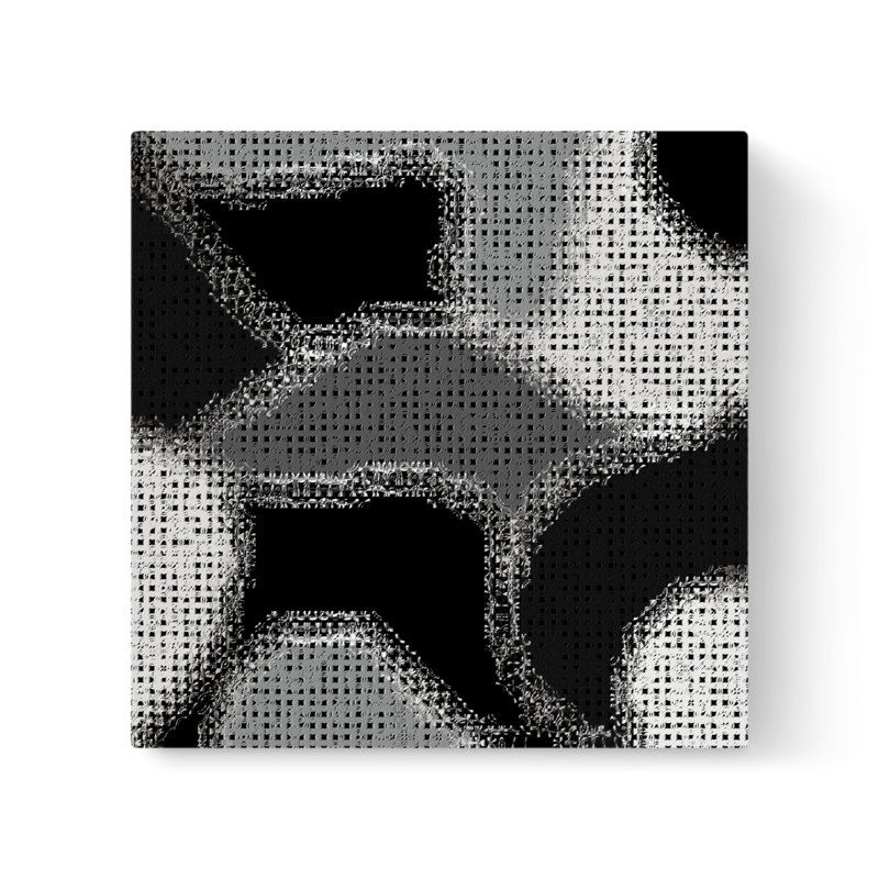 Abstract Mosaic - Wrapped Canvas Painting, 16" H x 16" W x 0.75" D