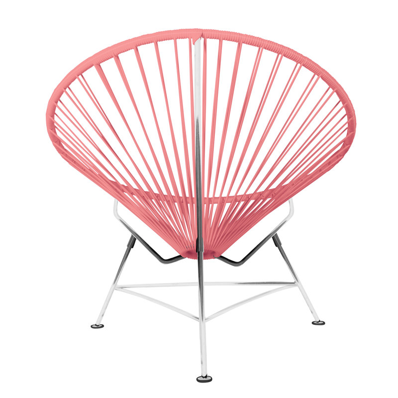 Méridienne Innit, Tissu corail / chrome