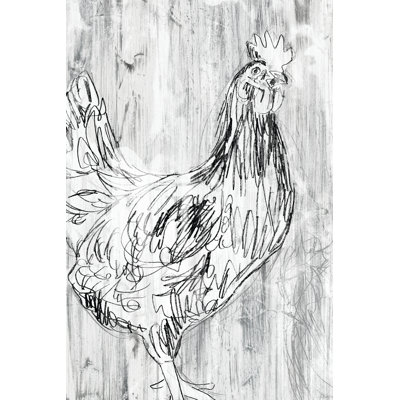 Barnwood Flock I by June Erica Vess - Wrapped Canvas Print