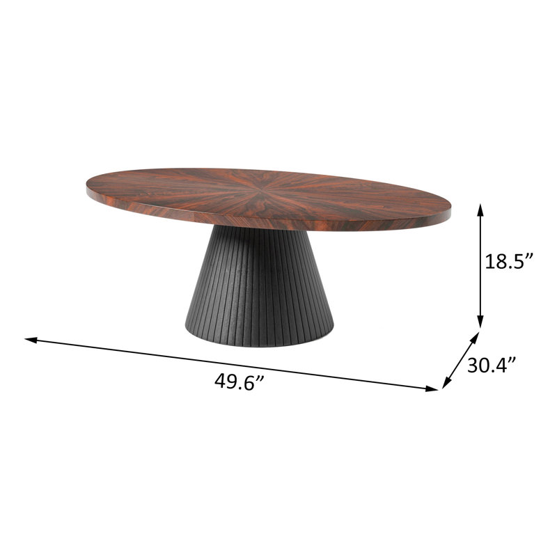 Table basse ovale