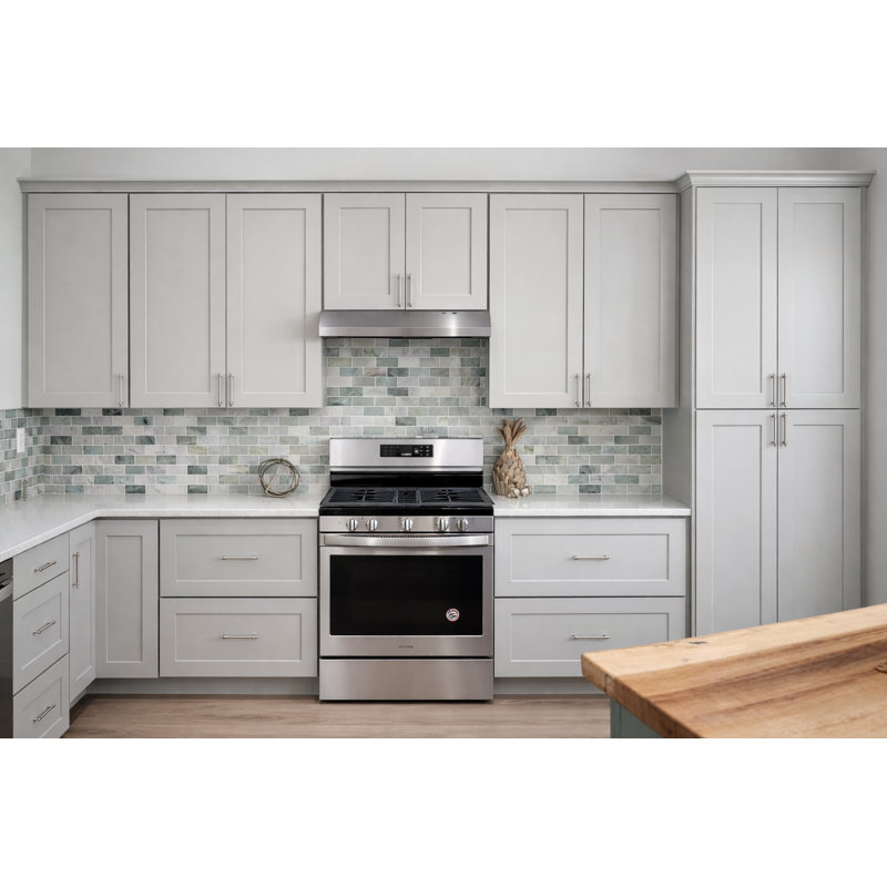 Armoire à tablette murale réversible de style Shaker de DL Cabinetry (prête à assembler) l 9 po x H 30 po x P 12 po - gris tourterelle