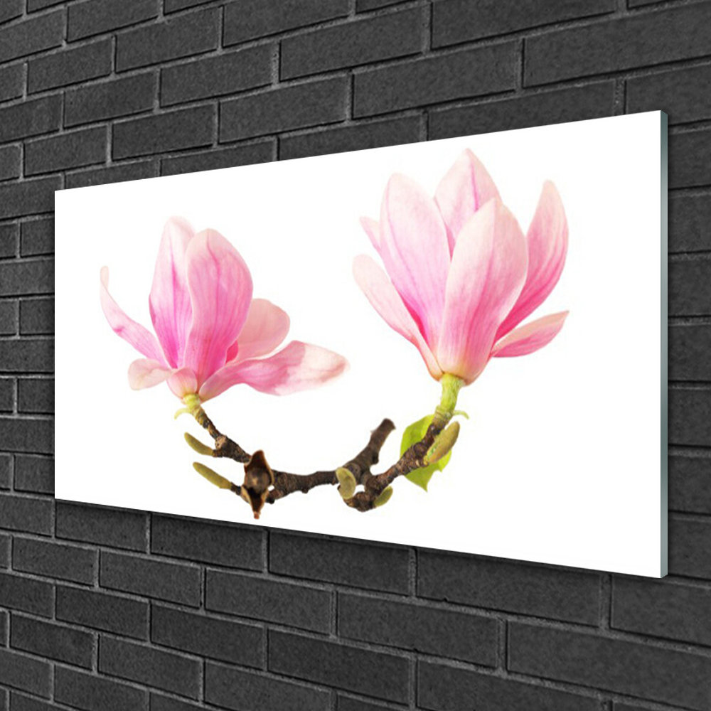 Glasbild Blumen Floral