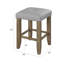 Charnell Grey Synthetic Leather & Oak Finish Counter Height Stool (Set Of 2)