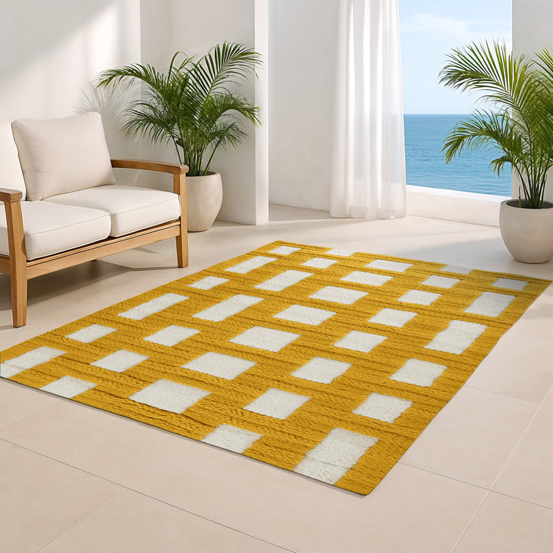 Tapis brun intérieur et extérieur Trellis, Rectangle 4pi x 6 pi