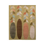 Rug & Kilim’S Mid-Century Modern Rug In Green Multicolor Geometric Pattern