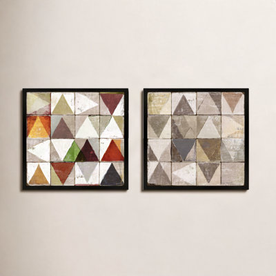 Tiles 1 & 4, Set of 2 by Marco Marella for Studio M - Framed Wall Art