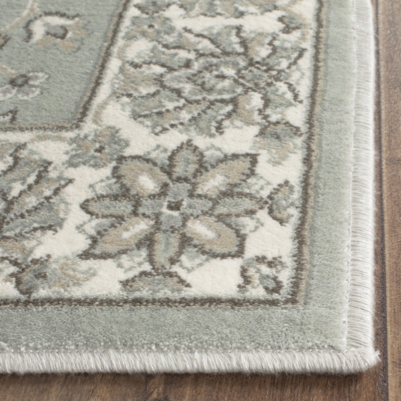 Setser Garden Viscose Oriental Rug in Gray/Beige, Rectangle 8' x 10'2"
