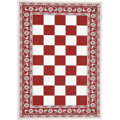 Tapis de couloir, tapis lavable à carreaux de Noël, tapis antidérapant à poils courts pour entrée ou cuisine