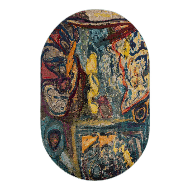 Tapis Wrought Studio Ansela, Ovale 2 pi 2 po x 3 pi 1 po