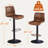 Lolar Swivel Bar Stools Set, Counter Height Bar Stools with Back, Adjustable Bar Stools 24" to 32", Faux Leather Bar Stools for Kitchen Island-1002076745-1002076741