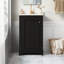 Meuble-lavabo moderne de 20 po avec lavabo en céramique, meuble-lavabo sur pied simple avec porte à fermeture en douceur et tablette réglable, petite armoire de rangement en bois massif-1928302331