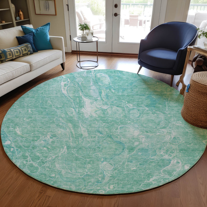 Tapis intérieur / extérieur Radric avec envers antidérapant, Rond 8 pi