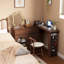 Coiffeuse avec miroir lumineux, 3 tiroirs, 1 chaise