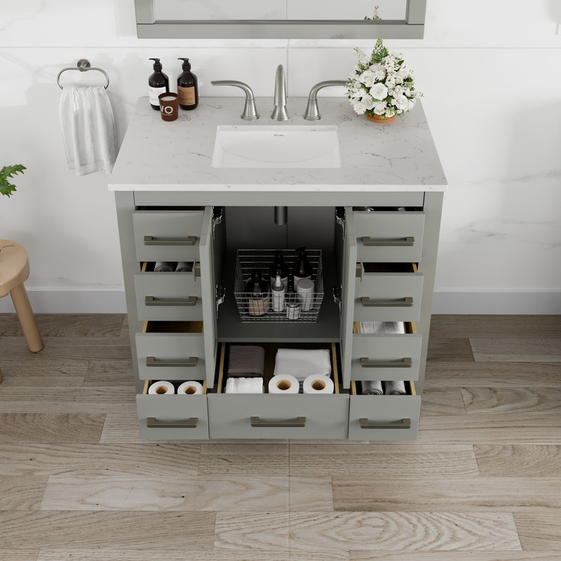 Ethyn 36" Single Bathroom Vanity Set, Gray