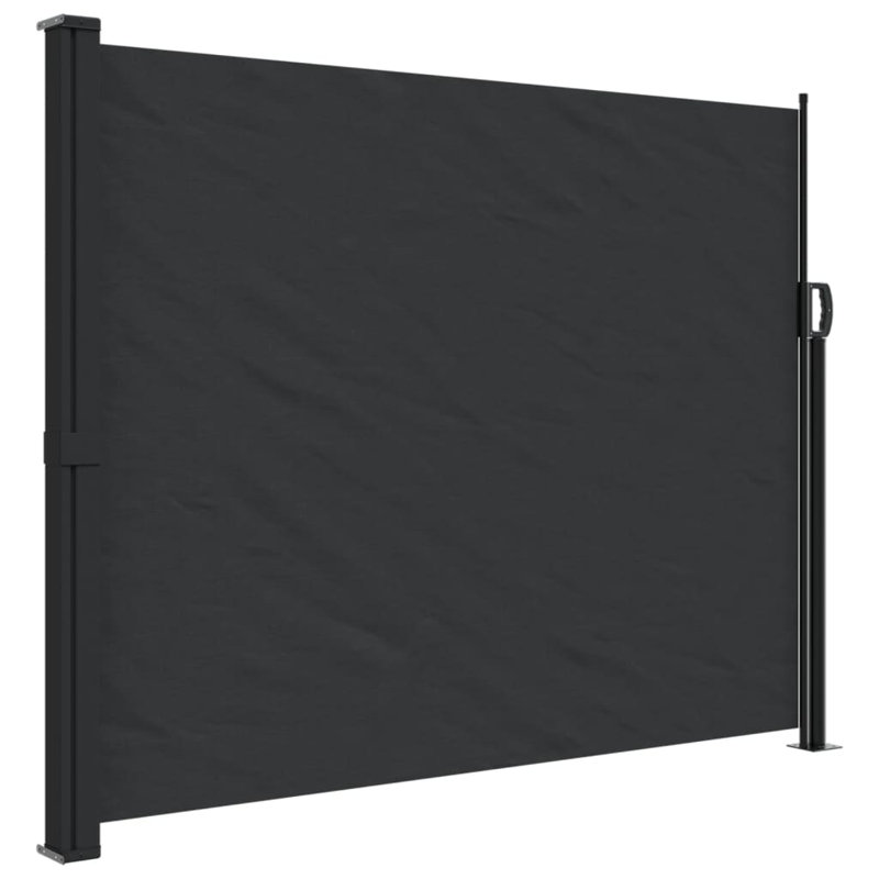 Retractable Side Awning, 120" H x 1000" W, Black