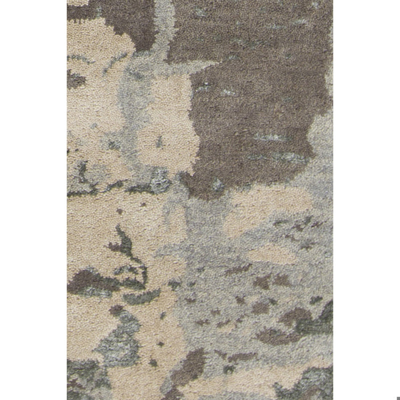 Rupec White Abstract Area Rug, 5' x 7'6"