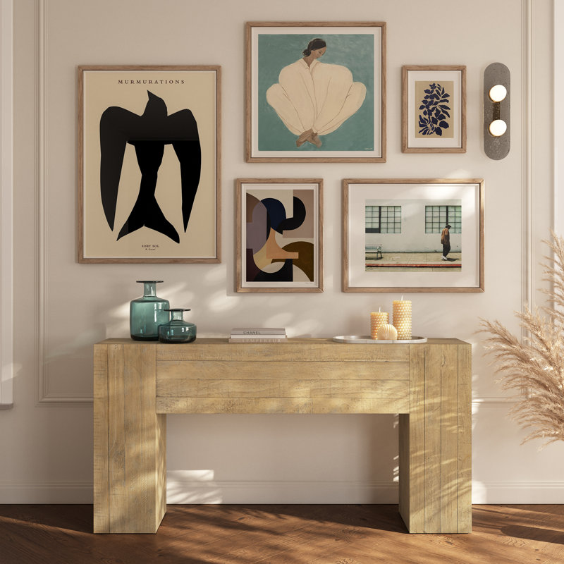 Console en bois de pin massif Frome (60 po), Naturel