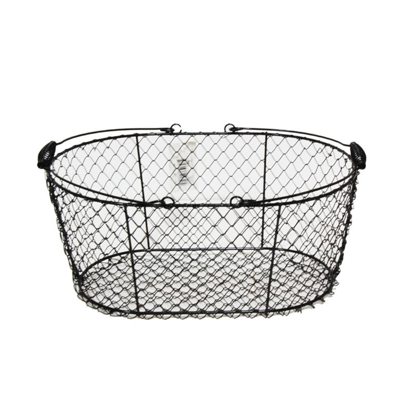 Panier en métal à poignée pivotante, Noir