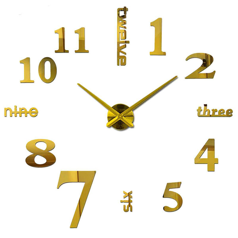 Très grande horloge murale Chockla, Or