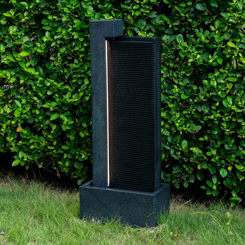 39.76" H Modern Waterfall Fountain