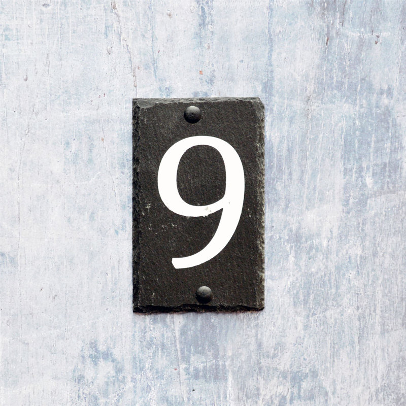 Nicola Spring - Slate House Sign - 9 x 14.5cm, 9