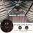 Metal Patio Gazebo with 48 Ft String Lights-95376748