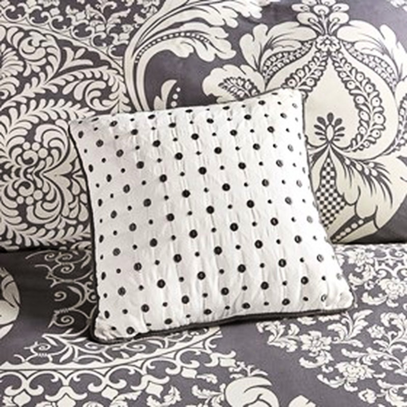 Édredon très grand 7 pièces en coton indigo avec rembourrage moelleux
