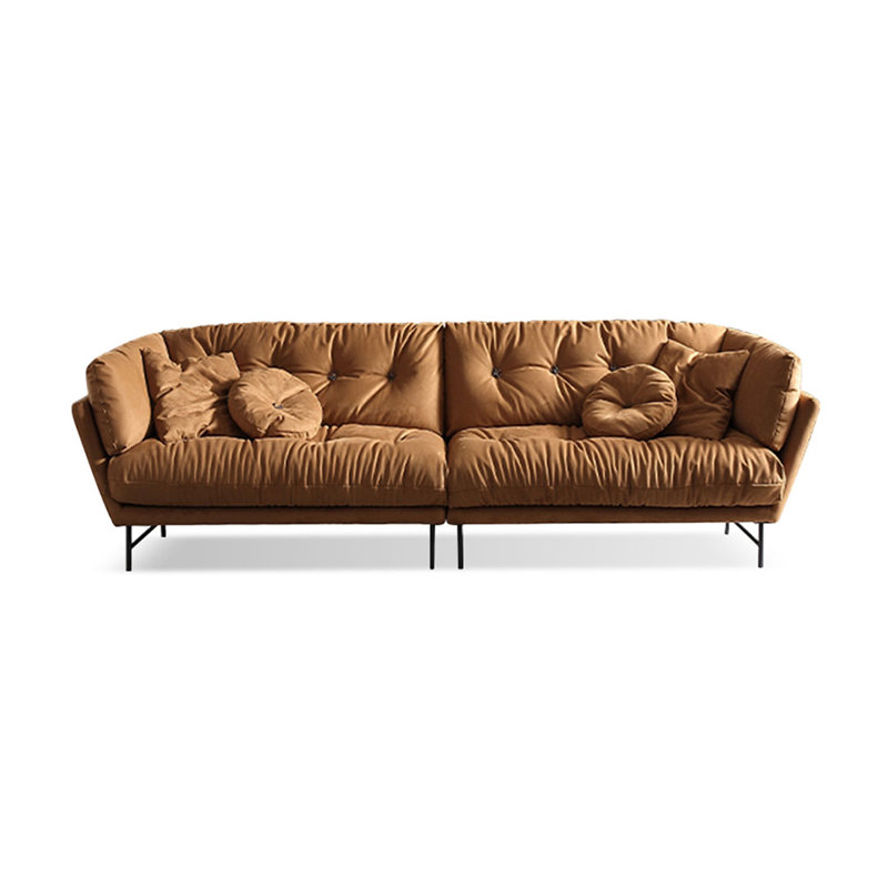 Canapé modulaire 94,49 po en polyester brun, H 33,07 po x L 94,49 po x l 38,58 po